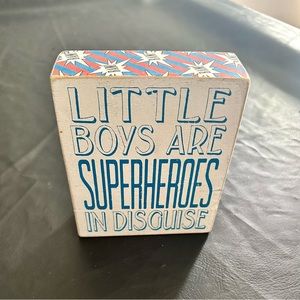 Boys Superhero Wooden Sign